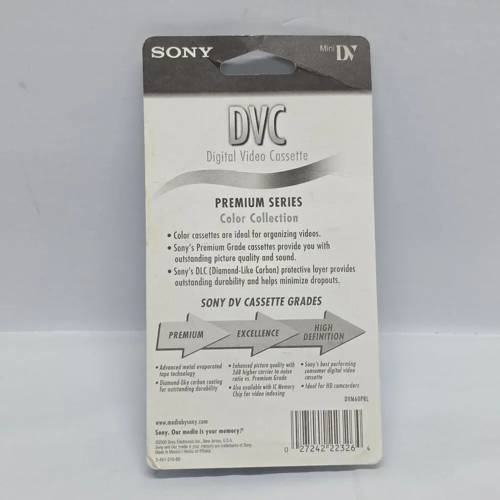 Sony DVM60PRL 60 Minute Premium Color Mini DV Cassette (3-Pack) NEW